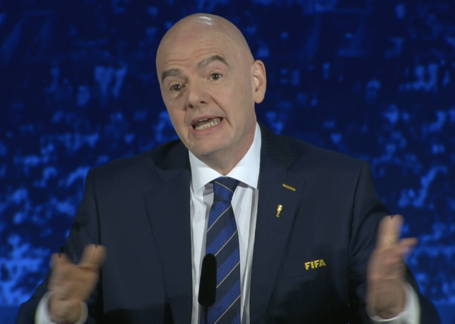 Never mind the quality, feel the width. Infantino puts a mega-sized 64 team World Cup on FIFA’s agenda