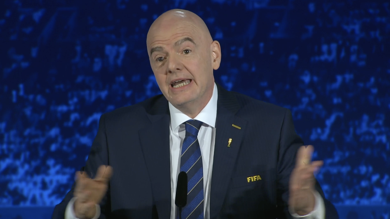 Never mind the quality, feel the width. Infantino puts a mega-sized 64 team World Cup on FIFA’s agenda
